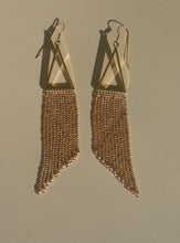 Load image into Gallery viewer, Rose Gold Shoulder Duster Beaded Earrings