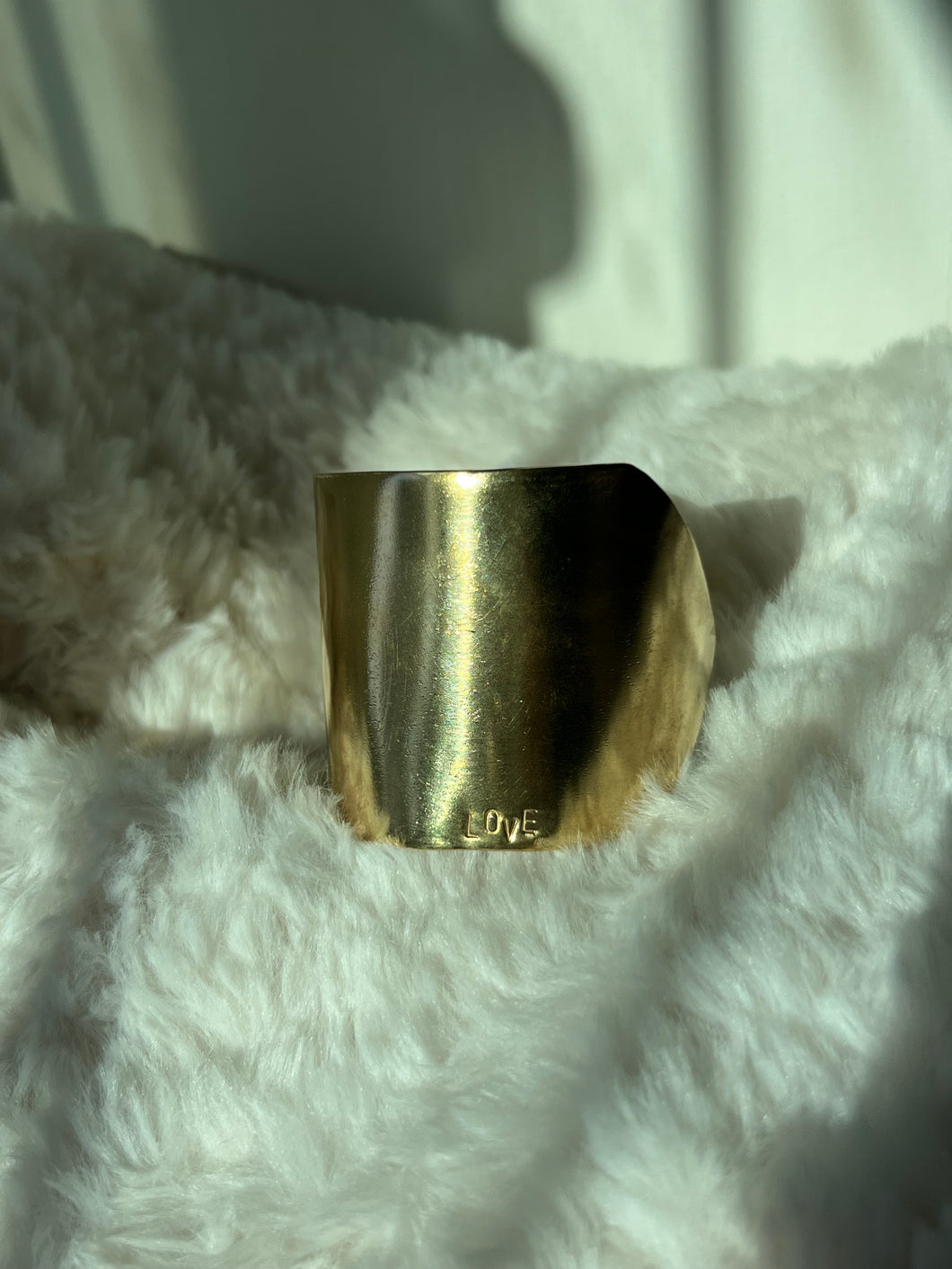 Brass Cuff Handstamped with
