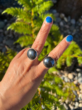 Load image into Gallery viewer, Cacao Leaf Wrap Around Ring with Hematite Stone