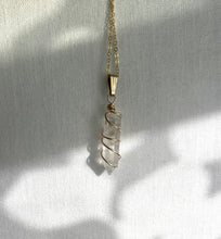 Load image into Gallery viewer, Crystal Quartz Point Pendant Necklace Crown Chakra &quot;Divine Light&quot;