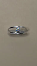 Load image into Gallery viewer, PETITE TUBE SET SPLIT SHANK CZ RING