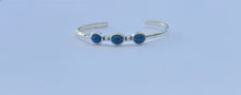 Load image into Gallery viewer, Silver Denim Lapis Lazuli Cuff Bracelet