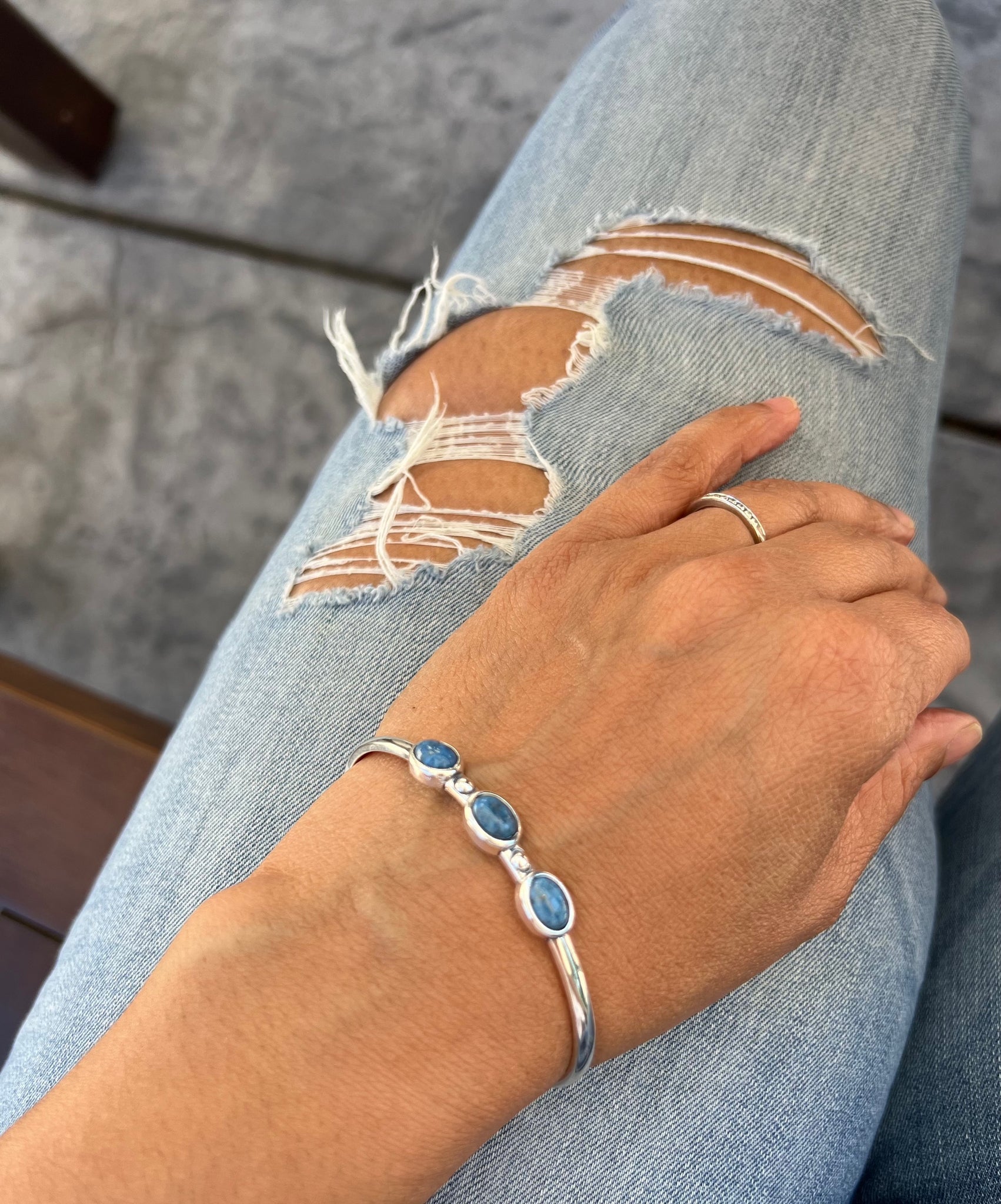 Denim Cuff Bracelet