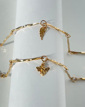 Load image into Gallery viewer, Gold Angel Wing Charm Bracelet