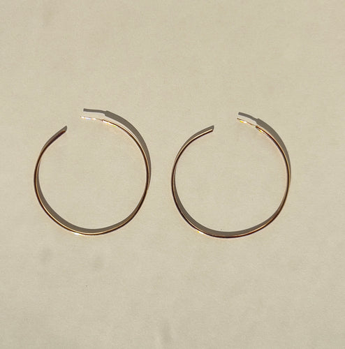 Round Wire Hoop Earrings