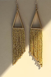 Gold Shoulder Duster Earrings