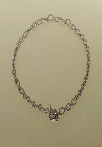 Silver Heart and Arrow Toggle Necklace