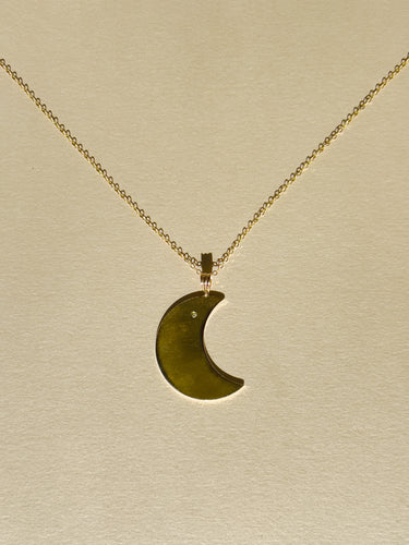 Mixed Metal Moon Goddess Necklace