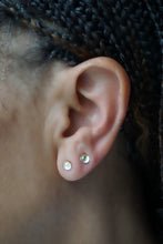 Load image into Gallery viewer, Gold Moonstone Stud Earrings