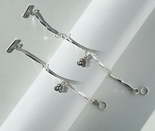 Om Charm Sterling Silver Bracelet