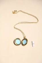 Load image into Gallery viewer, Gold Heart Chakra Round North Star Locket Pendant Necklace &quot;Heart Altar&quot;