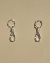 Load image into Gallery viewer, Silver Swivel Push Clasp with Spiral Split Earrings