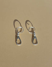 Load image into Gallery viewer, Silver Swivel Push Clasp with Spiral Split Earrings