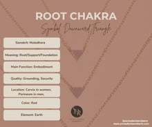Load image into Gallery viewer, Gold Root Chakra Triangle Pendant Necklace &quot;Earth Keeper&quot;
