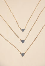 Load image into Gallery viewer, Gold Root Chakra Triangle Pendant Necklace &quot;Earth Keeper&quot;