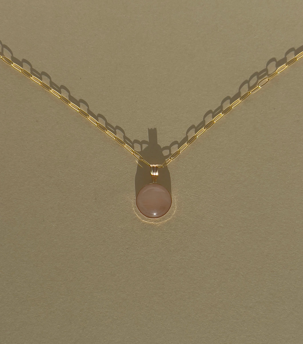 Rose Quartz Pendant Necklace