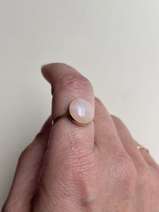 Rose Quartz Gold Ring