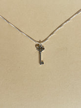 Load image into Gallery viewer, Silver Key Necklace