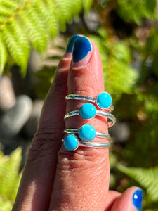 Sky Blue Prince Egyptian Turquoise Stacker Ring