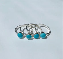 Load image into Gallery viewer, Sky Blue Prince Egyptian Turquoise Stacker Ring