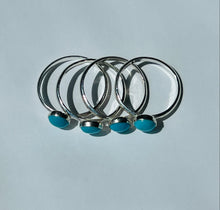 Load image into Gallery viewer, Sky Blue Prince Egyptian Turquoise Stacker Ring