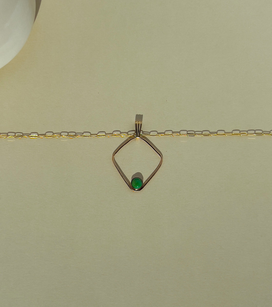Sonoran Gold Turquoise Diamond Shape Design Necklace