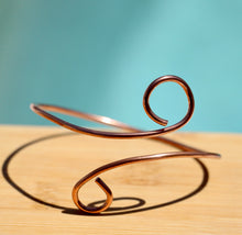 Load image into Gallery viewer, Spiral Copper Arm Bracelet &quot;Sacred Waters&quot; Sacral Chakra