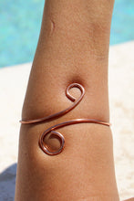 Load image into Gallery viewer, Spiral Copper Arm Bracelet &quot;Sacred Waters&quot; Sacral Chakra