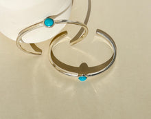 Load image into Gallery viewer, Silver Turquoise Cuff Bracelet