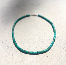 Load image into Gallery viewer, Ocean Blue Turquoise Beaded Choker Necklace Throat Chakra &quot;Voice of Truth&quot;