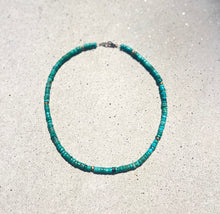 Load image into Gallery viewer, Ocean Blue Turquoise Beaded Choker Necklace Throat Chakra &quot;Voice of Truth&quot;