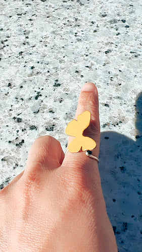 Enamel Butterfly Wrap Around Ring