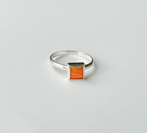 Square Spiny Oyster Stacker Ring