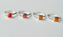 Load image into Gallery viewer, Square Spiny Oyster Stacker Ring