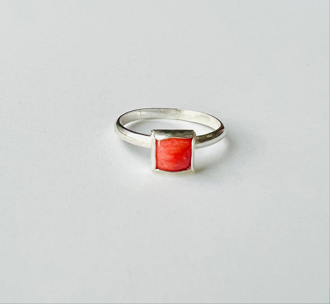 Square Spiny Oyster Stacker Ring