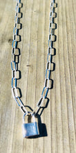 Load image into Gallery viewer, Silver Lock Necklace
