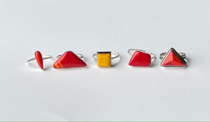 Red Rosarita Triangle Ring